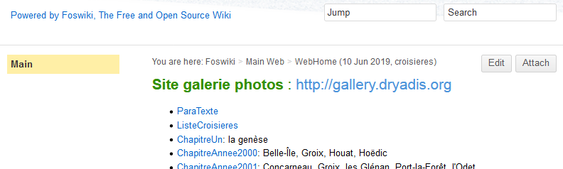 pour Accéder à l'histoire des Croisières des Iles