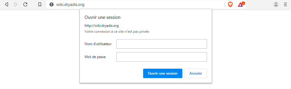 Il faut se connecter au Wiki